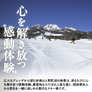 池の平温泉アルペンブリックスキー場　リフト1日券（ICカード引換券）2枚 2025 - 2026 シーズン スキー スノーボード リフト券 妙高山 野尻湖 ゲレンデ アウトドア スポーツ 冬 チケット 旅行 新潟県 妙高市