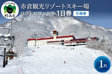赤倉観光リゾートスキー場一日券2枚 ふるさと納税 赤倉観光リゾートスキー場リフト＆ゴンドラ1日引換