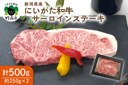 【新潟県産】にいがた和牛サーロインステーキ 250g × 2 計 500g 冷凍 牛肉 高級 肉 国産 ブランド牛 新潟牛 和牛 記念日 誕生日 お祝い お取り寄せ グルメ 新潟県 妙高市