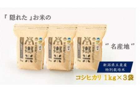 令和7年産 特別栽培米コシヒカリ 南郷米 3kg（1kg×3袋）