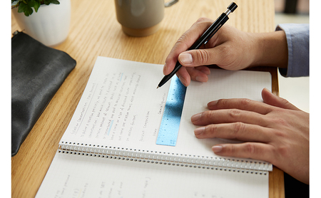 文具 定規&レターオープナー「fish」(ブルー)【1本】 文房具