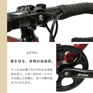 毘沙バイク TAMON ジュニア・女性におすすめ エントリーモデル アルミロードバイク BTA001 XXS 145-165cm 自転車 完成車 グロスホワイト