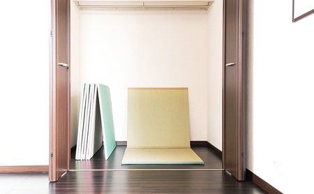 折り畳み式 畳「ORITAMI NEO(オリタミ ネオ)」カラー：さくら　マット 三つ折り コンパクト 災害用 アウトドア