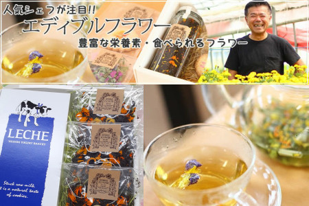 A-4 エディブルフラワーティー紅茶&ヤスダヨーグルトの発酵バタークッキー