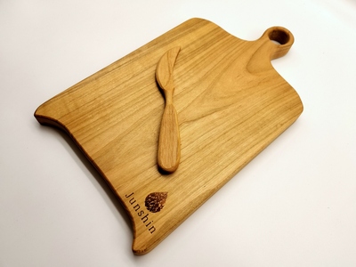 Junshin森からつくるカッティングボード＆バターナイフセット キッチン 調理器具 木製 2G02021