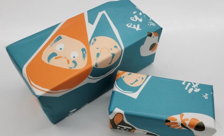 郷土伝統民芸品「三角だるま」赤青白3点セット（一号）手作り 置物