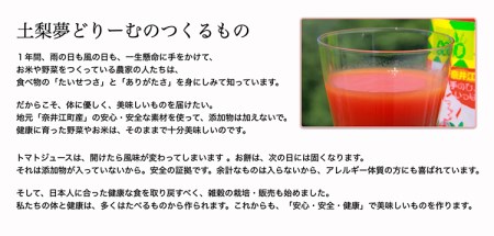 元気いっぱい太陽のトマトジュース3本セット無塩   北海道奈井江町
