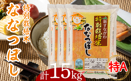 特別栽培米ななつぼし15kg（5kg×3袋）