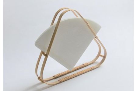 【佐渡竹工芸】ドリッパー&コーヒーフィルタースタンド 2点セット