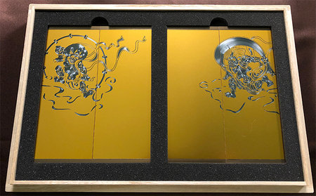 「風神・雷神 」会津塗り工芸品　屏風 mk041_2.jpg