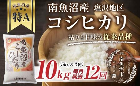 定期便｜ 新潟県 南魚沼産 コシヒカリ 【従来品種】塩沢地区 お米 10kg