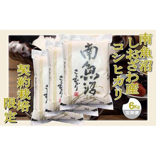 【令和7年産】【定期便 精米６Kg×３ヶ月】契約栽培限定 南魚沼しおざわ産コシヒカリ