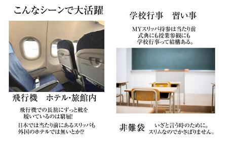 マット合皮 携帯用スリッパ ケース付き Lサイズ ベージュ