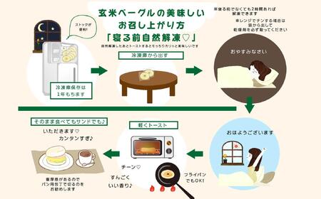 玄米ベーグル30個 南魚沼産コシヒカリ玄米使用【冷凍長期保存、栄養を保持】_BR