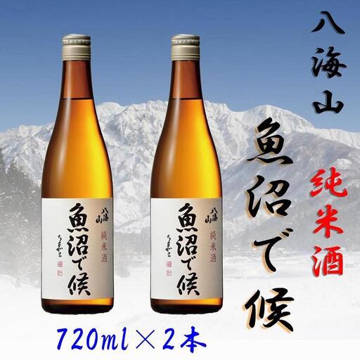 【魚沼地域限定】純米酒 八海山「魚沼で候」720ml×2(化粧箱付き)