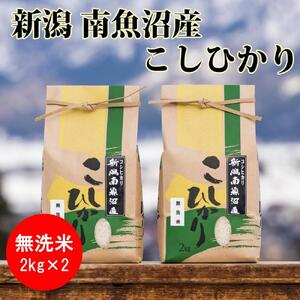 【令和4年産】【新米】南魚沼産コシヒカリ(無洗米)【2kg×2袋】