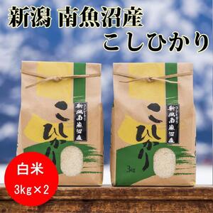 【令和4年産】【新米】南魚沼産コシヒカリ(白米)【3kg×2袋】