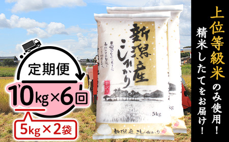 K106【6ヶ月連続お届け】新潟県産コシヒカリ10kg（5kg×2袋）