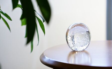 くらげオーナメント【白】ガラス細工 飾り 新潟県 弥彦村_ガラス細工 クラゲ 飾り インテリア ギフト プレゼント ハンドメイド ガラス工芸_【1451282】