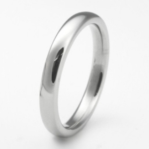 純チタン甲丸リング(幅3mm)10号【1642910】
