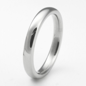 純チタン甲丸リング(幅3mm)13号【1642917】