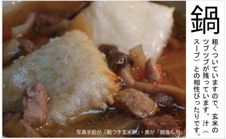 粗つき玄米餅（イタモチ）5枚セット　創業明治17年　渡英商店　謹製 加工食品 お米 食感 健康 お餅 お鍋 便利 香ばしさ 焼く お醤油 砂糖醤油 きな粉 のり 磯辺焼き 汁物 革新的 リピーター ツブツブ食感 