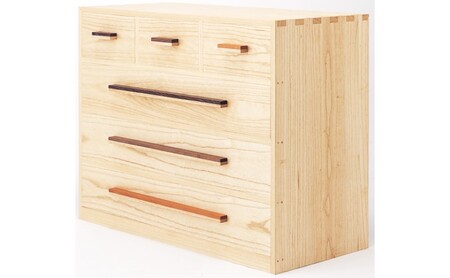 家具 桐チェスト キリモニ(33) 収納 チェスト 木製 ウェッジ ウォールナット 桜 桐 たんす 新潟 田上町