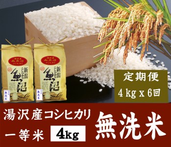 半額】 【ふるさと納税】 令和4年産【無洗米2kg/6ヶ月定期便】湯沢産