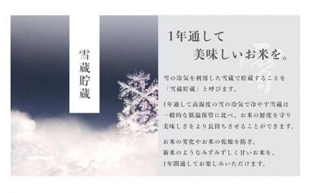 ≪ 令和6年産 新米 ≫《 雪蔵貯蔵米 》 金賞受賞 魚沼産コシヒカリ 雪と技 2kg ( 1kg×2袋 )　農薬5割減・化学肥料5割減栽培