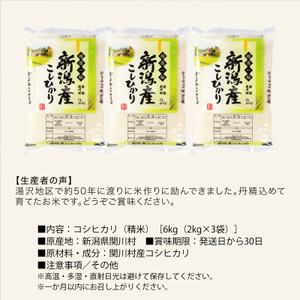 新潟県 岩船産コシヒカリ 20kg 精米 コシヒカリ 食味値上位厳選米 令和6年産 新潟県 岩船産