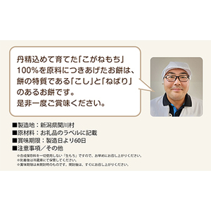 絶品!関川村産こがねもち100%使用のもち6パック【配送不可地域：離島】【1085591】