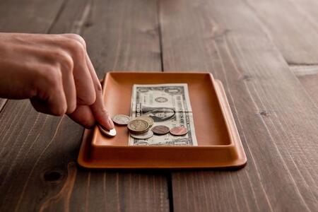 colmレザートレイLサイズ　ブルー　立体成型で作った本革製トレー