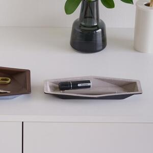 colm多角形レザートレイMサイズ　ブルーグレー　独自立体成型製法　