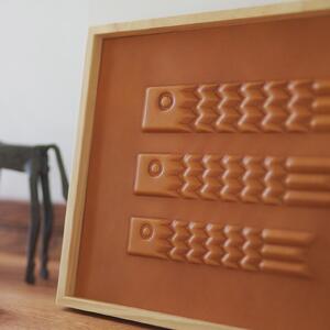 colm 鯉のぼり ブルー「本革を立体成型してつくった現代のインテリアに馴染む鯉のぼり」