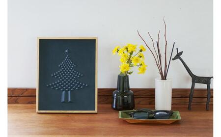 colm ツリー ブラック「本革を立体成型してつくったクリスマスツリー」