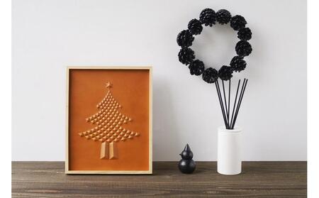 colm ツリー ブルー「本革を立体成型してつくったクリスマスツリー」