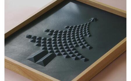 colm ツリー ブルー「本革を立体成型してつくったクリスマスツリー」