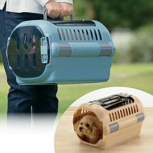 キャンピングキャリーファイン ダブルドア Ｍ【アイボリー】 犬 猫 ペット