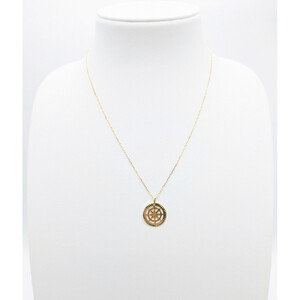 【18金イエローゴールドネックレス 羅針盤ペンダントトップ グリームカット長小豆0.25φ 45cm】富山県 富山市 贈り物 おすすめ ギフト 記念