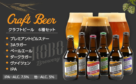 クラフトビール ６種セット（計６本）