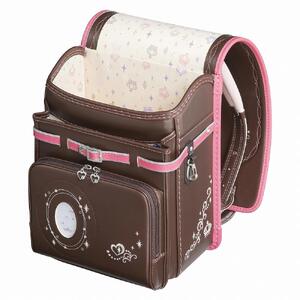 【ブラウン×ホットピンク】フィットちゃんランドセル リトルスタープリンセス安ピカッ楽ッション