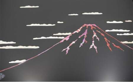 A4浅文庫 赤富士（貝入）黒 雑貨 日用品 文房具 工芸品  FAD-1226