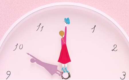 Herstory / MU23-12 B butterfly 壁掛け時計 時計 Lemnos レムノス インテリア 民芸品 工芸品 工芸 伝統技術 壁掛け  FAD-1325