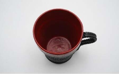 【高岡漆器】紐 マグカップ 赤・黒 シンプル おしゃれ 手作り 伝統工芸品 富山県 高岡 FAD-1420