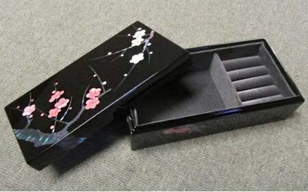 【高岡漆器】宝石箱　紅白梅　螺鈿 ジュエリーケース インテリア アクセサリー 収納 ケース 伝統工芸品 富山県 高岡 FAD-1410