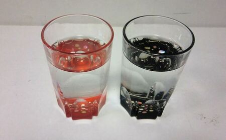 螺鈿ガラスショット（黒・朱セット） 水玉  高岡漆器 グラス 酒器 杯 盃 セット