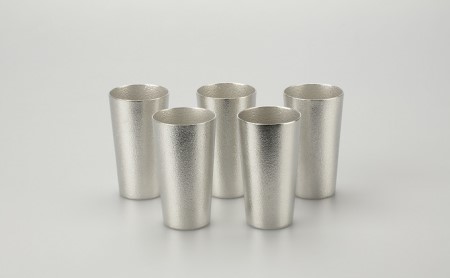 ビールグラス ビアカップ 5ヶ セット 能作 タンブラー 酒器 ビアグラス コップ 錫 日本製 プレゼント ギフト 贈り物 5個セット