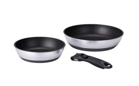 取っ手の取れるフライパン キャストバリウス ＩＨ対応 ３点セット FAD-1815