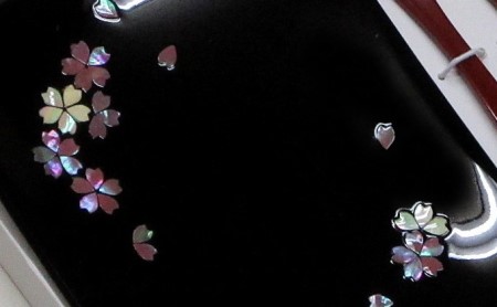螺鈿細工 胴張銘々皿 桜 2枚組 フォーク付 | 富山県高岡市 | ふるさと 