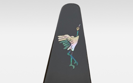 靴べら 鶴 青貝入 工芸品 民芸品 伝統技術 FAD-0203